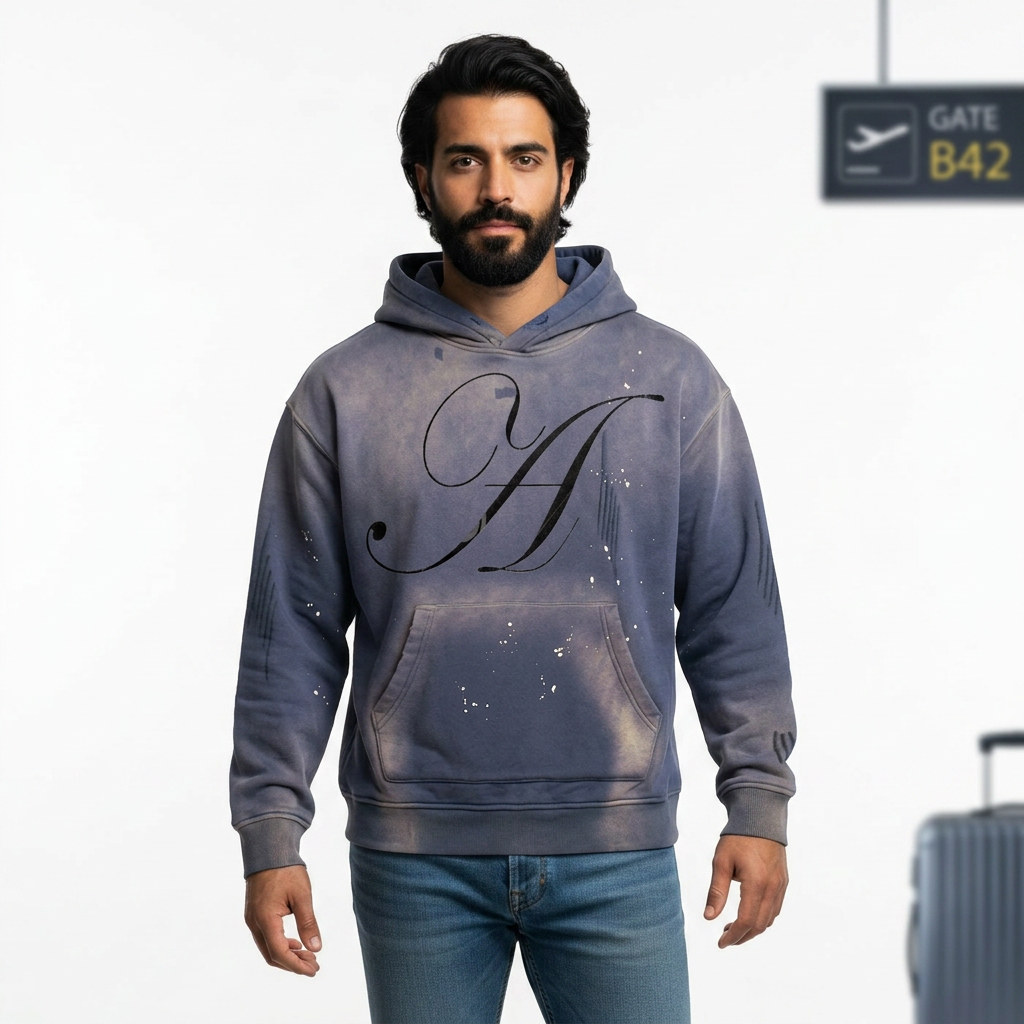 Men Vintage Fleece Hoodie